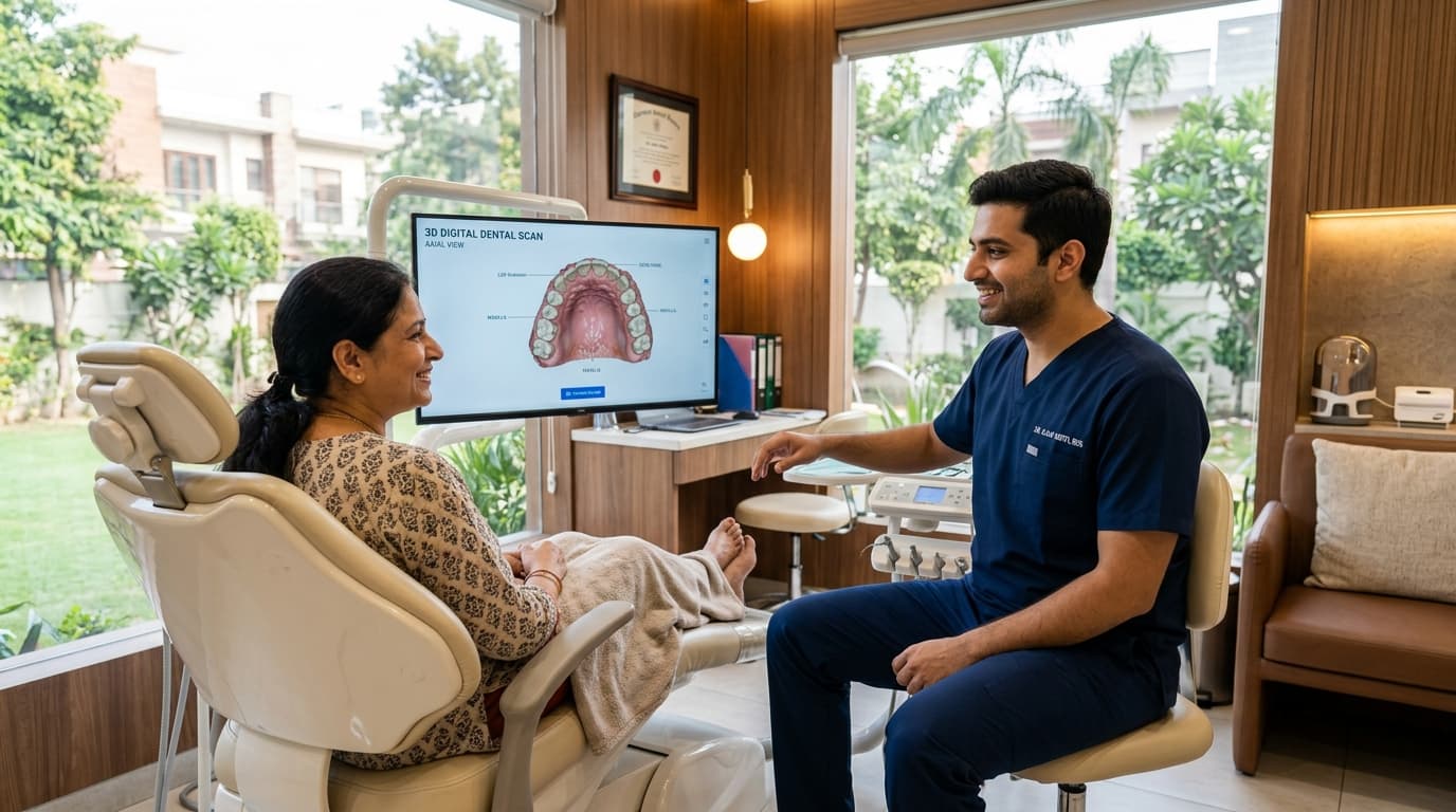 Dr. Aarav Mehta explaining treatment plan to patient